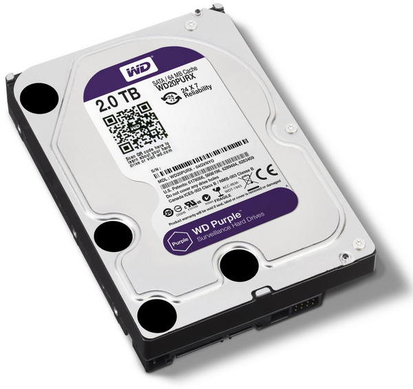 Ổ cứng HDD Western Digital Purple 2TB 3.5″ SATA 3 – WD20PURX