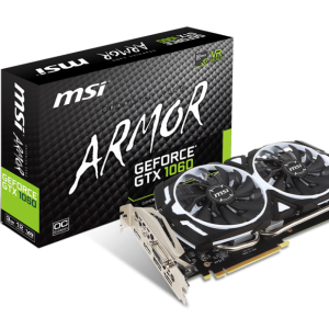 VGA MSI GTX 1060 ARMOR 3G OCV1 (Black & White)