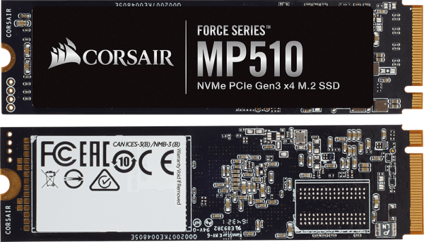 SSD Corsair 960GB MP510 PCIe Gen3 x4 M.2 - CSSD-F960GBMP510B
