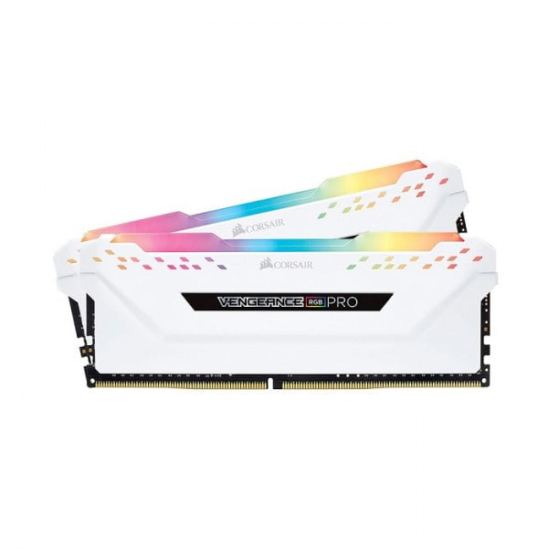 RAM CORSAIR VENGEANCE PRO RGB WHITE EDITION 16GB (2x8GB) DDR4 3200MHz - CMW16GX4M2C3200C16W