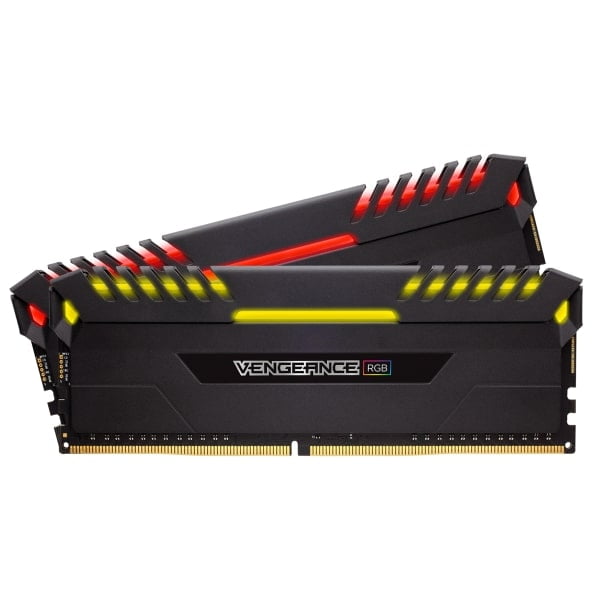 RAM CORSAIR VENGEANCE RGB BLACK 16GB (2x8GB) DDR4 3000MHz - CMR16GX4M2C3000C15