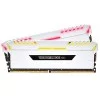 RAM CORSAIR VENGEANCE RGB WHITE 16GB (2x8GB) DDR4 3600MHz - CMR16GX4M2C3600C18W