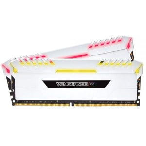 RAM CORSAIR VENGEANCE RGB WHITE 16GB (2x8GB) DDR4 3600MHz – CMR16GX4M2C3600C18W