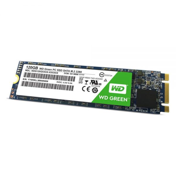 SSD WD GREEN 120GB M.2 2280 - WDS120G2G0B (120GB, SSD M.2 2280, Read 545MB/s - Write 465MB/s, Green)