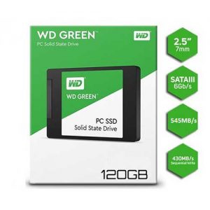 SSD WD GREEN 120GB SATA – WDS120G2G0A (120GB, SSD 2.5 inch SATA 3, Read 545MB/s – Write 465MB/s, Green)