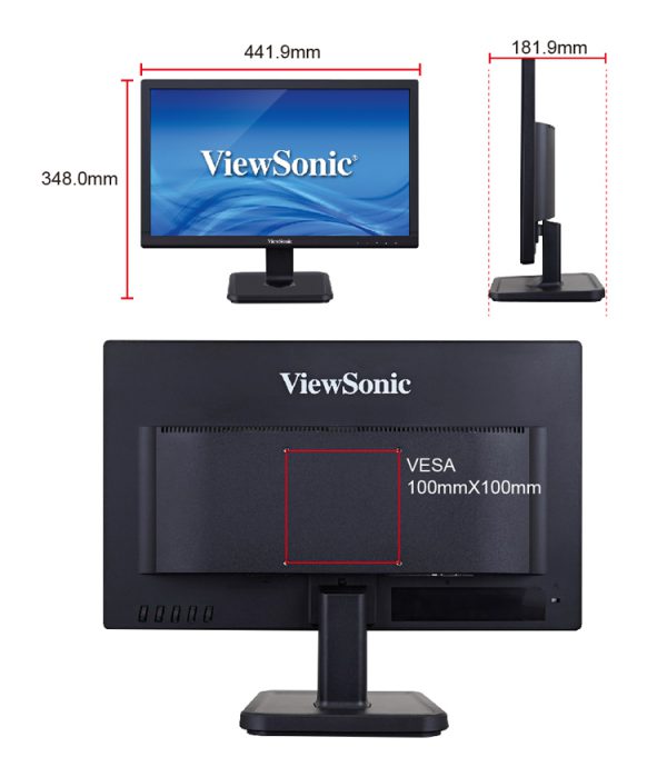 Màn hình VIEWSONIC VA1901-A 60Hz (19 inch, 1366 x 768, 60Hz, LED, 5ms)