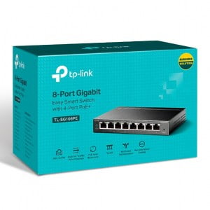 Switch POE Tp-Link TL-SG108PE – 8-Port Gigabit Desktop PoE Easy Smart