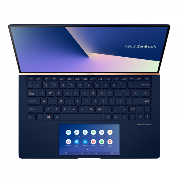 Laptop Asus Zenbook UX434FLC-A6143T (i5-10210U, 8GB Ram, 512GB SSD,  MX250/2GB, 14.0 inch FHD, Win10, Screenpad, Blue)