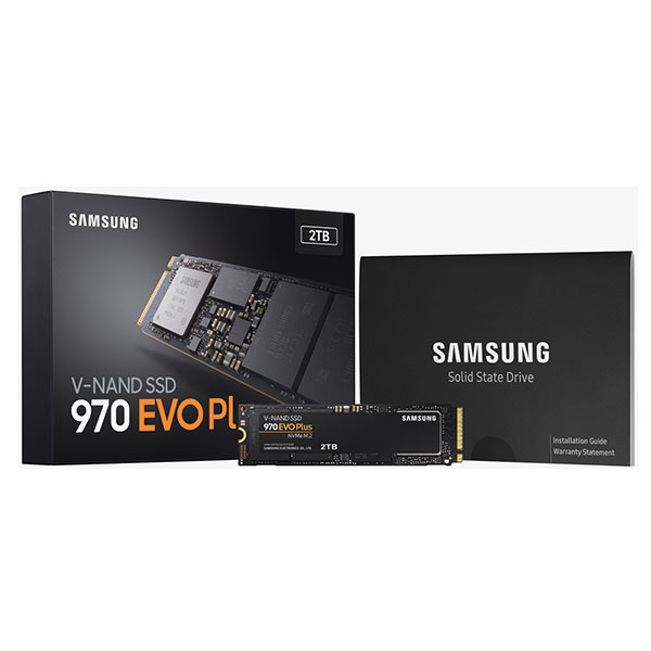 SSD Samsung 970 EVO PLUS 2TB M.2 NVMe - MZ-V7S2T0BW (M.2 NVMe PCIe Gen3x4/ 3 bit MLC NAND, R/W 3500MB/s - 3300MB/s, 620K/560K IOPS, 1200TBW)