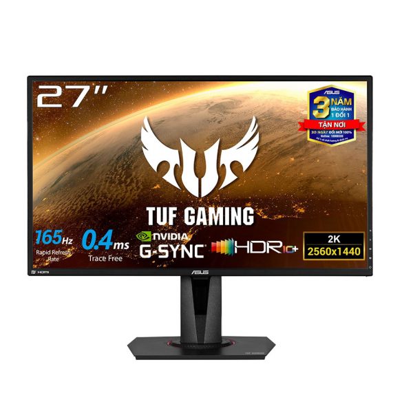 Màn Hình ASUS TUF GAMING VG27BQ 165Hz (27 inch, 2560 x 1440, 165Hz, TN, 0.4ms, G-Sync Compatible)