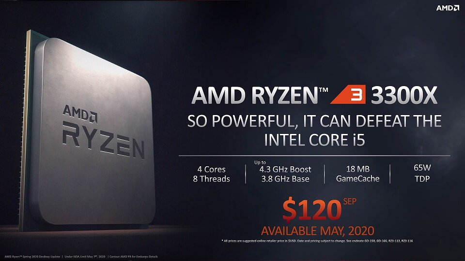 CPU AMD RYZEN 3 3300X