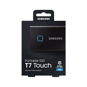 SSD Samsung T7 Touch 1TB – MU-PC1T0S/WW (2.5 inch USB -C, Silver, Up to 1,050MB/s)