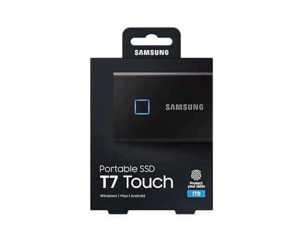 SSD Samsung T7 Touch 1TB - MU-PC1T0S/WW (2.5 inch USB -C, Silver, Up to 1,050MB/s)