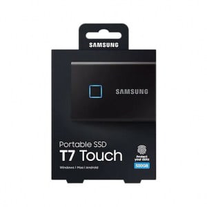 SSD Samsung T7 Touch 500GB – MU-PC500S/WW (2.5 inch USB -C, Silver, Up to 1,050MB/s)