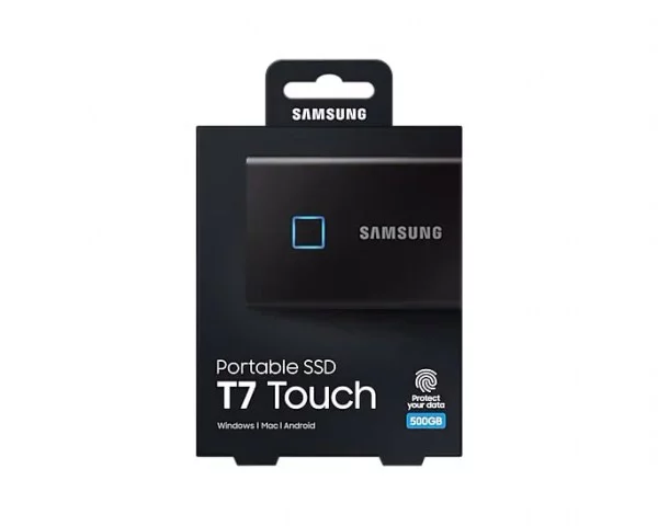 SSD Samsung T7 Touch 500GB - MU-PC500S/WW (2.5 inch USB -C, Silver, Up to 1,050MB/s)