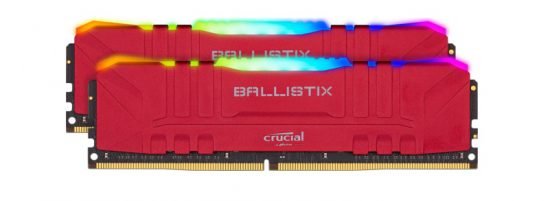 Ram Crucial Ballistix RGB 16GKIT(2 x 8GB)/3200 ĐỎ - BL2K8G32C16U4RL