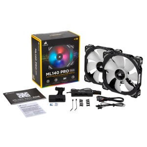 Quạt Case Corsair ML140 RGB Kit 2FAN + Lighting Node (CO-9050078-WW)