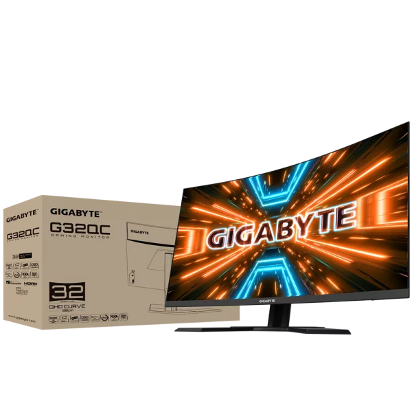 Màn Hình Cong Gigabyte G32QC - EK (31.5 inch, 2560 x 1440, VA, 165Hz, 1ms)