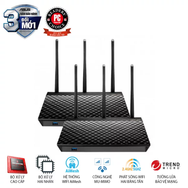 Router Wifi Asus RT-AC67U (2PK)