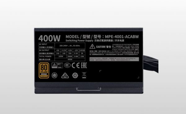 Nguồn Cooler Master MWE 400 BRONZE V2 230V - MPE-4001-ACABW-B