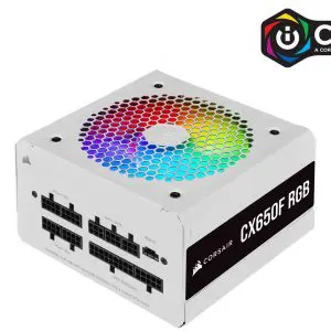 Nguồn Corsair CX650F RGB White Full Modul – 80 Plus Bronze (CP-9020226-NA)