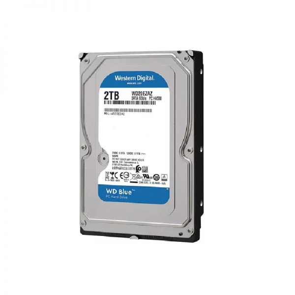 Ổ cứng HDD WD Blue 2TB SATA 3 – WD20EZAZ (3.5 inch, SATA, 64MB Cache, 5400RPM, Màu xanh)