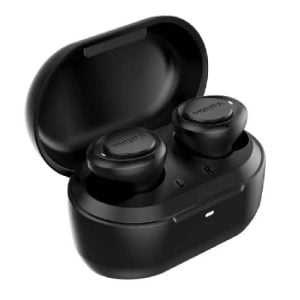 TAI NGHE BLUETOOTH PHILIPS TWS Black – TAT1215BK/97 (Trình điều khiển IPX4/6mm/Thời gian phát 6 giờ + Hộp sạc 12 giờ/Sạc Micro USB/Bluetooth® 5.1)