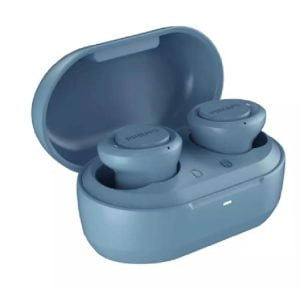 TAI NGHE BLUETOOTH PHILIPS TWS Blue – TAT1215BL/97 (Trình điều khiển IPX4/6mm/Thời gian phát 6 giờ + Hộp sạc 12 giờ/Sạc Micro USB/Bluetooth® 5.1)
