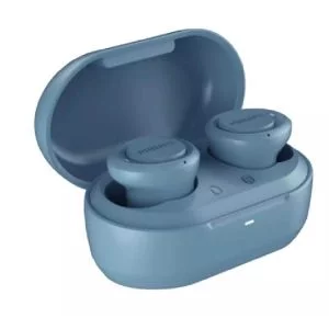 TAI NGHE BLUETOOTH PHILIPS TWS Blue – TAT1215BL/97 (Trình điều khiển IPX4/6mm/Thời gian phát 6 giờ + Hộp sạc 12 giờ/Sạc Micro USB/Bluetooth® 5.1)