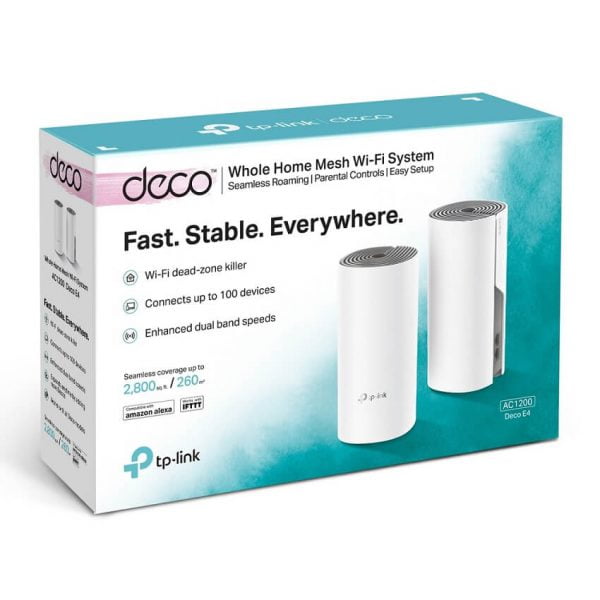 Wi-Fi Tp-Link Deco E4 2-Pack - AC1200 Whole-Home Mesh Wi-Fi System