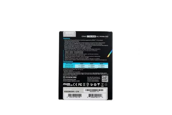 SSD Klevv CRAS C700 RGB 960GB M2 NVME Gen3x4 - K960GM2SP0-C7R (Read/Write: 1,500/1,300 MB/s, 3D 72-Layer NAND)