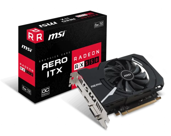 VGA MSI RX 550 AERO ITX 4G OC