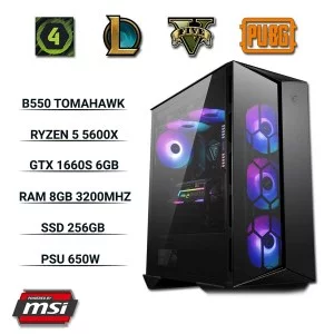 SP-5600X 011 (R5 5600X/B550/Ram 8GB/GTX 1660 Super 6GB/SSD 256GB/650W/DOS)