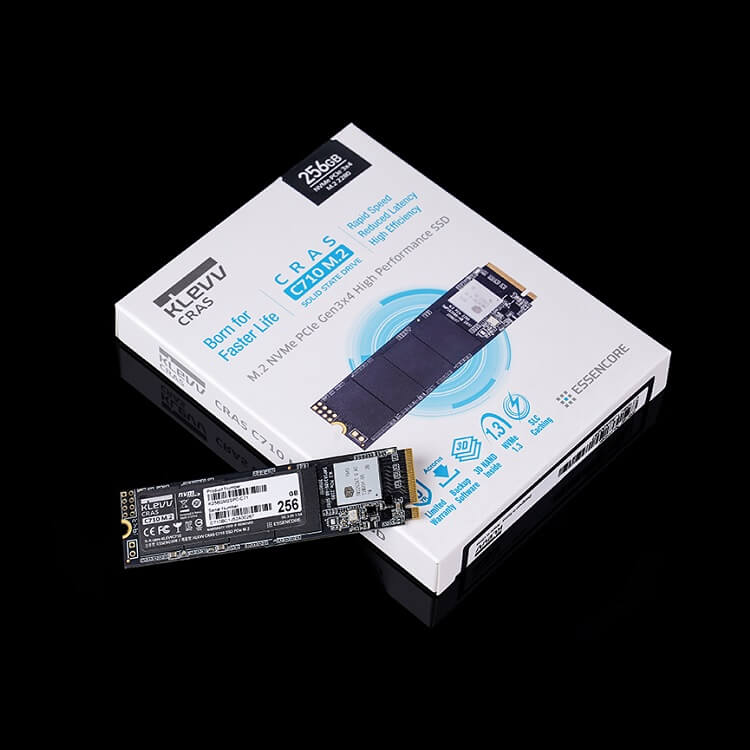 SSD Klevv CRAS C710 256GB M2 NVME Gen3x4 - K256GM2SP0-C71 (Read/Write: 1,950/1,250 MB/s, TLC Nand)