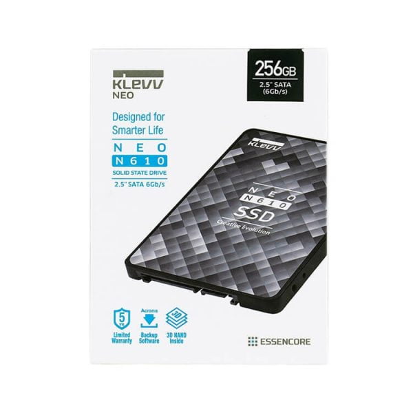 SSD Klevv Neo N610 256GB Sata 3 - K256GSSDS3-N61 (Read/Write: 560/520 MB/s, TLC Nand)