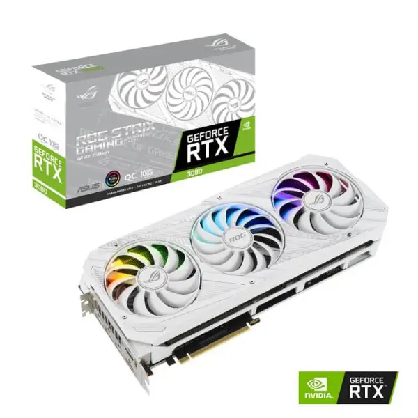 VGA ASUS ROG STRIX GEFORCE RTX 3080 OC 10G WHITE (ROG-STRIX-RTX3080-O10G-WHITE)