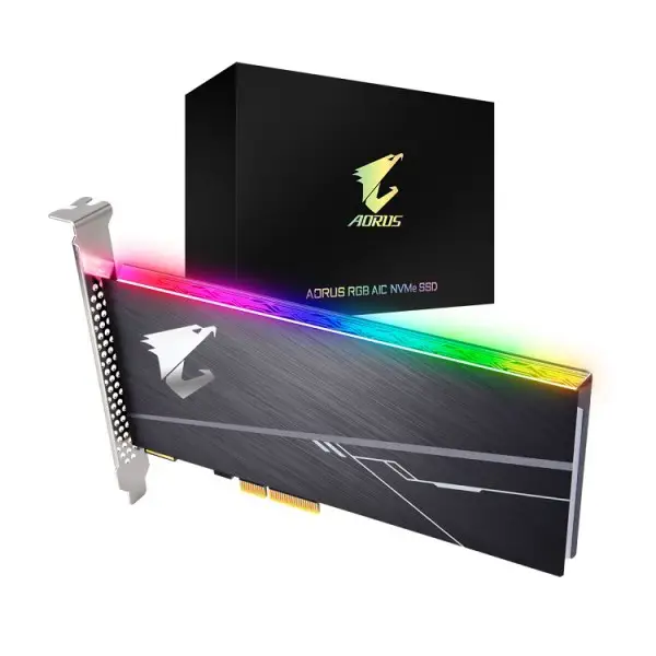 SSD Gigabyte Aorus RGB 512GB AIC NVMe - GP-ASACNE2512GTTDR