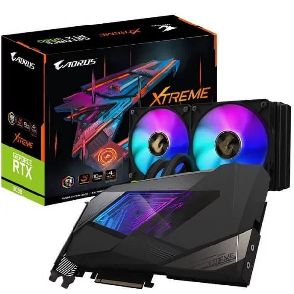 VGA GIGABYTE AORUS GEFORCE RTX 3080 XTREME WATERFORCE 10G (GV-N3080AORUSX W-10G)