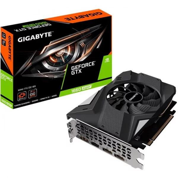 VGA GIGABYTE GEFORCE GTX 1660 SUPER MINI ITX OC 6G (GV-N166SIXOC-6GD)