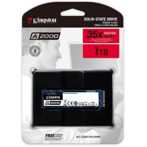 SSD Kingston A2000 1TB NVMe M.2 2280 PCIe Gen 3 x 4 – SA2000M8/1000G (Read/Write: 2200/2000MB/s)