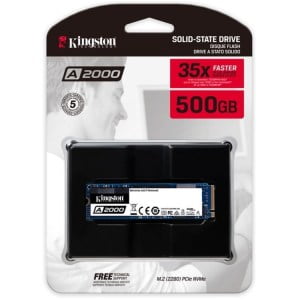 SSD Kingston A2000 500GB NVMe M.2 2280 PCIe Gen 3 x 4 – SA2000M8/500G (Read/Write: 2200/2000MB/s)