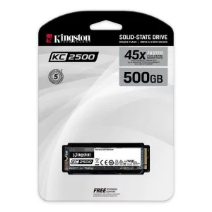 SSD Kingston KC2500 500GB NVMe M.2 2280 PCIe Gen 3 x 4 – SKC2500M8/500G (Read/Write: 3.500/2.500MB/s)