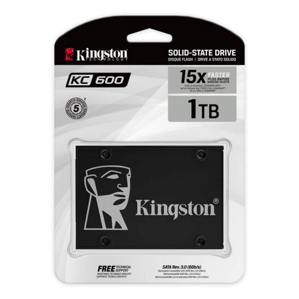 SSD Kingston KC600 1TB 2.5 inch Sata 3 -  SKC600/1024G (Read/Write: 550/520 MB/s)