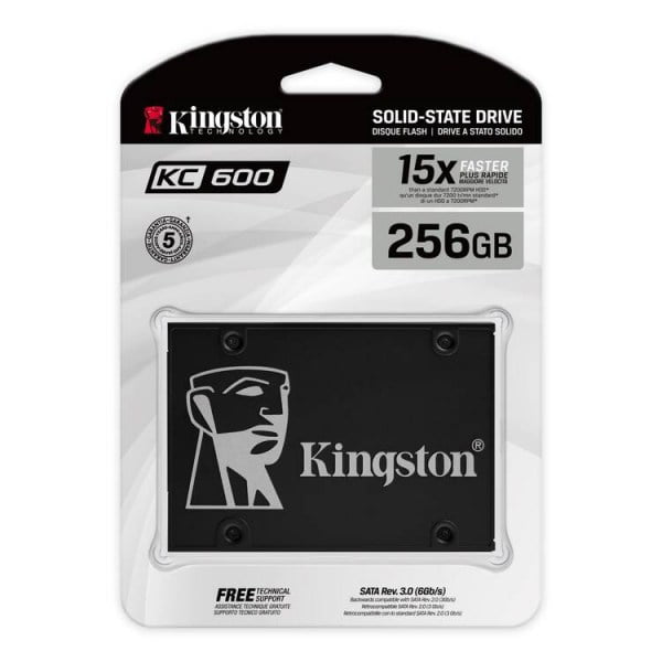 SSD Kingston KC600 256GB 2.5 inch Sata 3 - SKC600/256G (Read/Write: 550/500 MB/s)