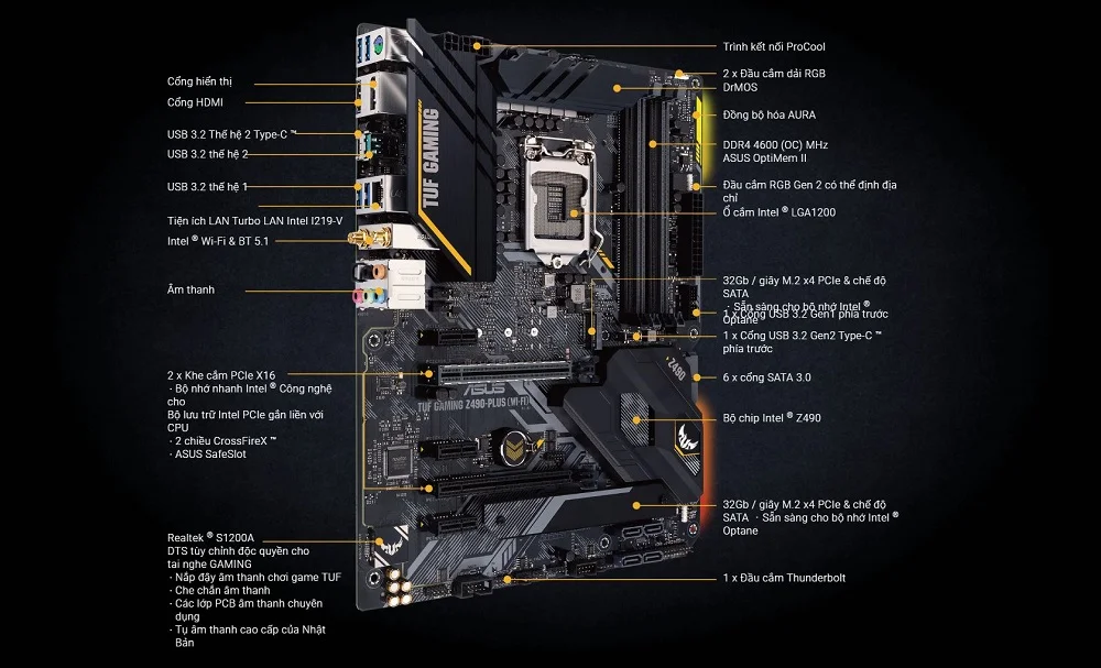 Mainboard ASUS TUF GAMING Z490-PLUS (WI-FI)