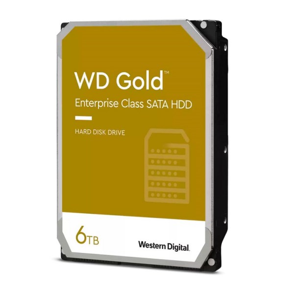 Ổ cứng HDD WD Gold 6TB WD6003FRYZ (3.5 inch, SATA 3, 256MB Cache, 7200RPM, Màu vàng)