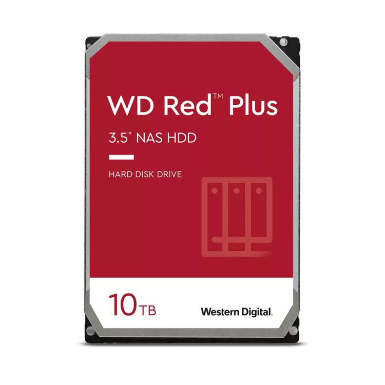 Ổ cứng HDD WD Red Plus 10TB WD101EFBX (3.5 inch, SATA 3, 256MB Cache, 7200RPM, Màu đỏ)