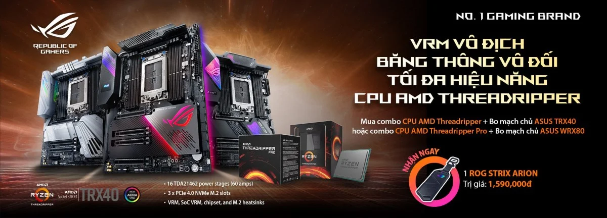 VRM VÔ ĐỊCH BĂNG THÔNG VÔ ĐỐI TỐI ĐA HIỆU NĂNG CPU AMD THREADRIPPER - songphuong.vn