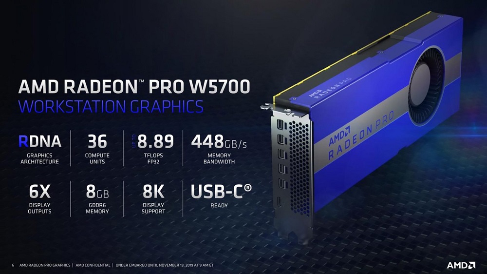 VGA AMD RADEON PRO W5700 8GB GDDR6 - songphuong.vn