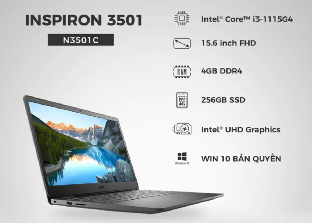 Laptop Dell Inspiron 3501 N3501C - songphuong.vn